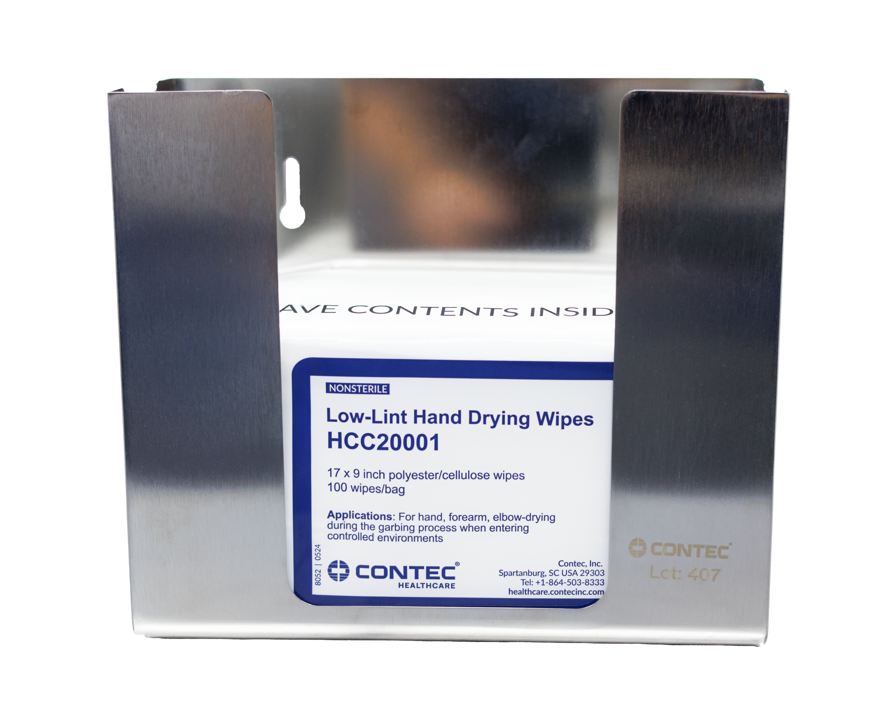 専用Conte Contec Healthcare Low-Lint Hand Drying Wipes